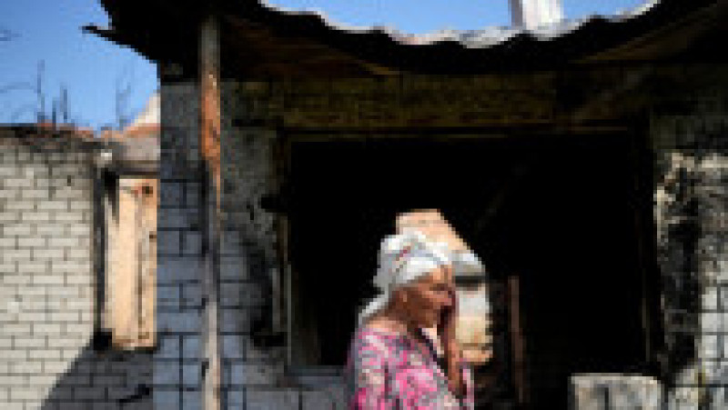 Casă distrusă de bombardamente la Cernihiv. Foto: Profimedia | Poza 8 din 9