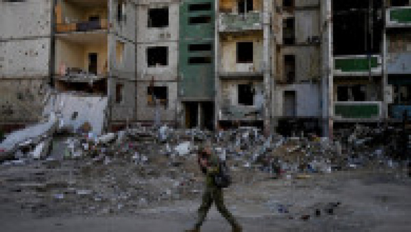 Bloc distrus de bombardamente la Cernihiv. Foto: Profimedia | Poza 34 din 106