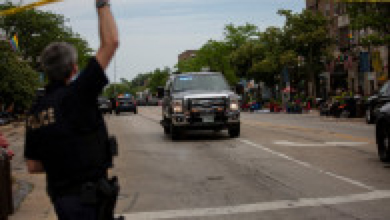 Un atac armat a avut loc într-o suburbie a orașului Chicago, Highland Park, în timpul paradei de Ziua Independenței a SUA. Foto Profimedia Images | Poza 16 din 18