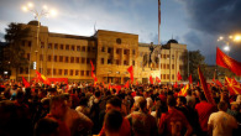 Opoziţia naţionalistă nord-macedoneană consideră inacceptabile orice fel de concesii pentru aderarea la UE. Foto: Profimedia Images | Poza 3 din 8