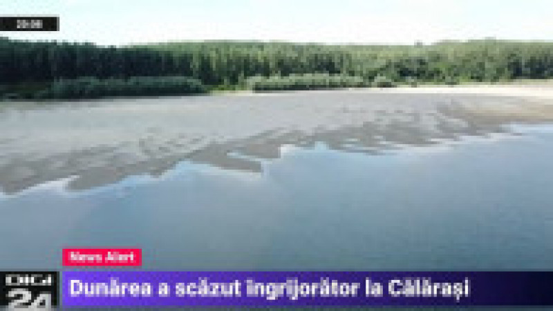 Efectele secetei asupra Dunării Foto: captură video | Poza 6 din 17