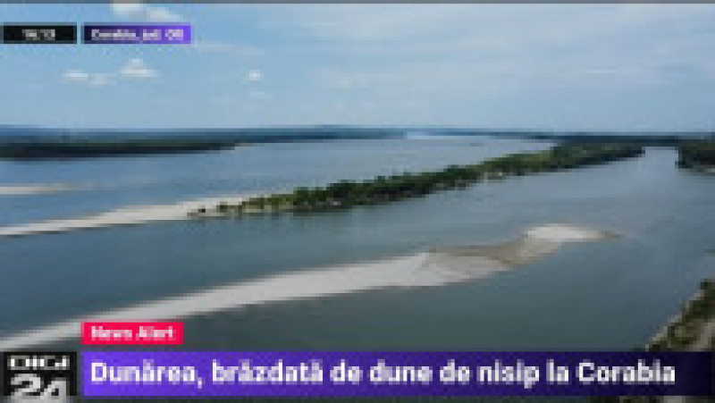Efectele secetei pe Dunăre Foto: captură video Digi24 | Poza 7 din 17