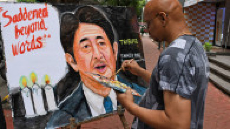 Fostul premier japonez Shinzo Abe a fost asasinat în timp ce ținea un discurs electoral. Foto: Profimedia Images | Poza 7 din 12