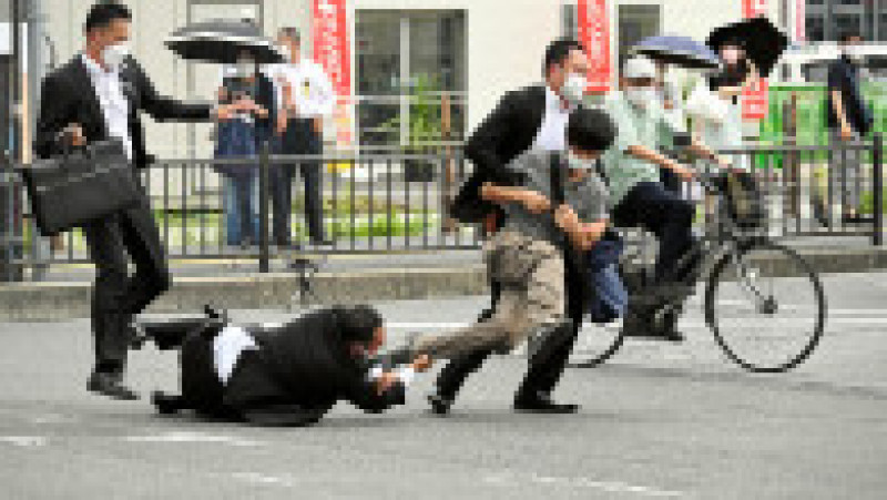 Fostul premier japonez Shinzo Abe a fost asasinat în timp ce ținea un discurs electoral. Foto: Profimedia Images | Poza 12 din 12