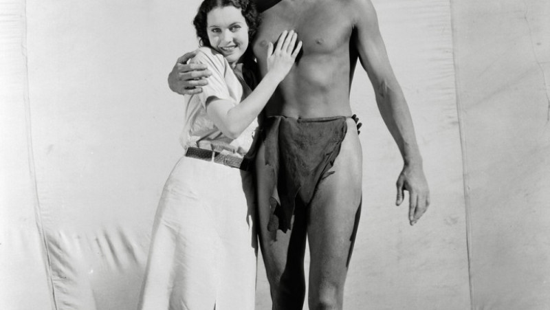 Johnny Weissmuller și Maureen O'Sullivan în „Tarzan, omul-maimuță” (1932) Foto: Profimedia Images
