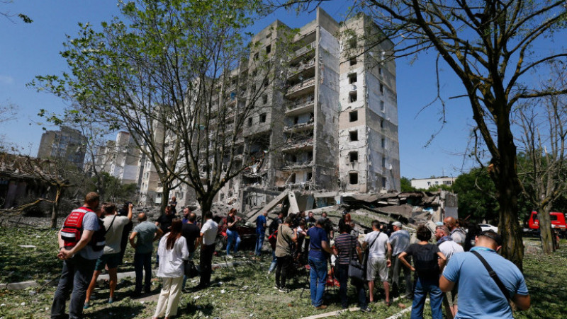 Imagini din Odesa, după atacul cu rachete al rușilor. FOTO: Profimedia Images