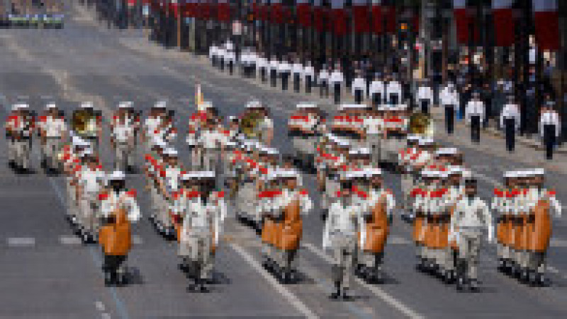 Membrii Regimentului al 2-lea al Legiunii Străine defilează de Ziua Națională, joi, 14 iulie 2022 Foto: Profimedia Images | Poza 10 din 14