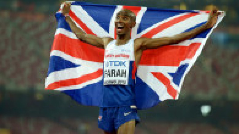 Multiplu campion olimpic la altletism, Mo Farah a ajuns în Marea Britanie la 9 ani, adus de traficanți pentru a lucra ca servitor. Foto-Profimedia Images | Poza 8 din 10