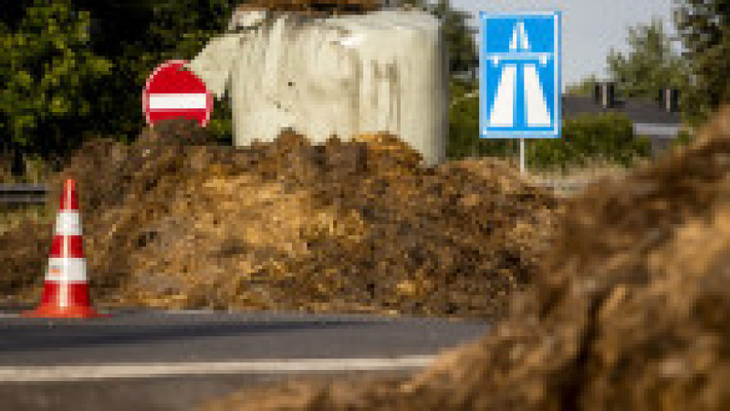 Fermierii olandezi au blocat autostrăzile cu bălegar în semn de protest față de Guvern. Foto: Profimedia Images | Poza 16 din 16