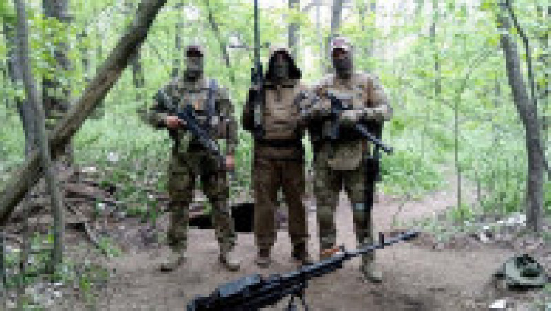Rusia se bazează tot mai mult pe luptătorii companiei militare private Grupul Wagner pentru a îndeplini sarcini pe linia frontului în loc să ia parte la operațiuni speciale, așa cum o făceau până acum. Foto: Profimedia Images | Poza 23 din 106