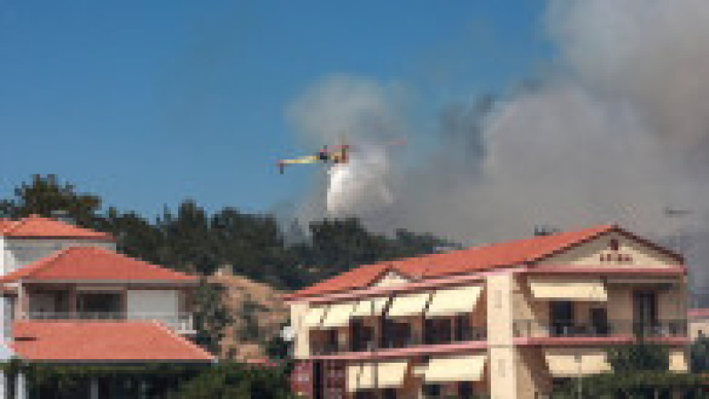 În mai puțin de două ore, vântul și vegetația uscată au făcut ca situația să devină critică la Vatera Foto: Profimedia Images | Poza 5 din 10