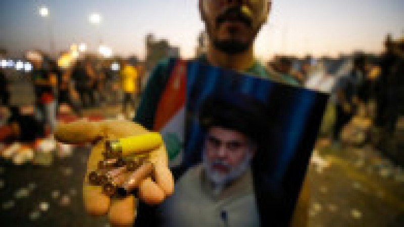 Violențe în Irak după ce influentul lider Moqtada al-Sadr și-a anunțat „retragerea definitivă”. 15 oamenii au murit. Foto: Profimedia | Poza 7 din 10