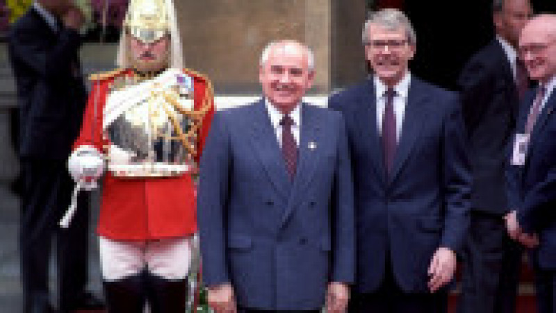 Mihail Gorbaciov și fostul premier britanic John Major. Foto: Profimedia | Poza 6 din 10