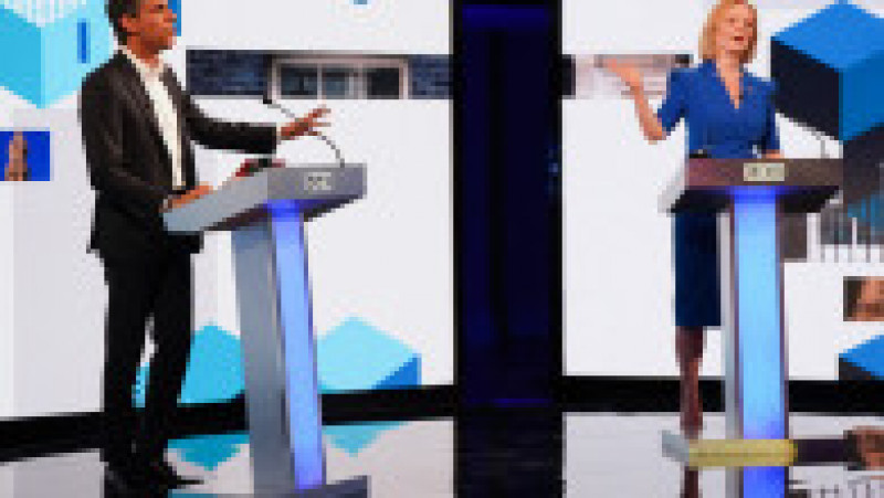 Rishi Sunak și Liz Truss la dezbatere. Foto: Profimedia Images | Poza 18 din 33