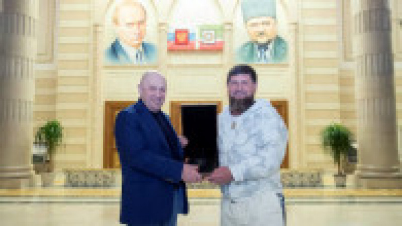 Evgheni Prigojin (stânga) a fost recent și în Cecenia, unde s-a întâlnit cu Ramzan Kadîrov Foto: Profimedia Images | Poza 1 din 9