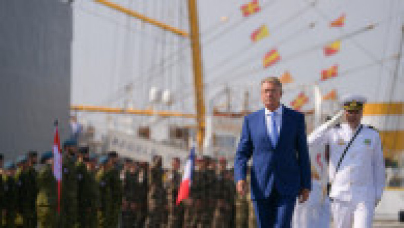Klaus Iohannis, de Ziua Marinei: Vom consolida postura NATO de descurajare și apărare în regiunea Mării Negre pe termen lung. FOTO: Administrația Prezidențială | Poza 2 din 4