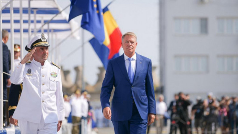 Klaus Iohannis, de Ziua Marinei: Vom consolida postura NATO de descurajare și apărare în regiunea Mării Negre pe termen lung. FOTO: Administrația Prezidențială