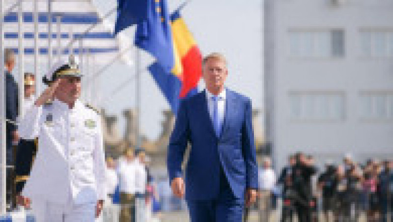 Klaus Iohannis, de Ziua Marinei: Vom consolida postura NATO de descurajare și apărare în regiunea Mării Negre pe termen lung. FOTO: Administrația Prezidențială | Poza 1 din 4