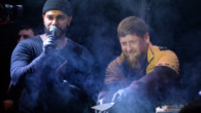 Timati și Ramzan Kadîrov, la deschiderea restaurantului din Groznîi al rapper-ului rus. Foto: Profimedia Images | Poza 7 din 14