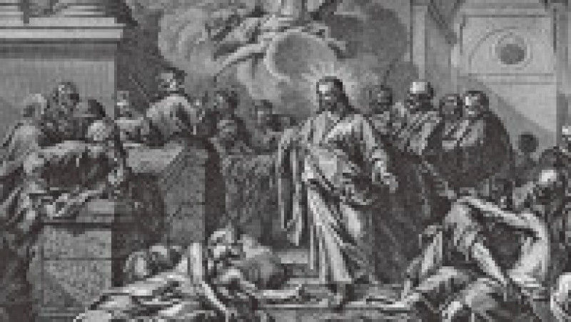 Gravură cu Isus și scena vindecării orbului la Betsaida. Foto: Profimedia Images | Poza 8 din 8