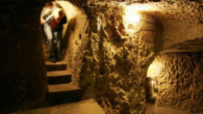Labirintul de încăperi din orașul subteran Derinkuyu. Foto: Profimedia | Poza 1 din 18