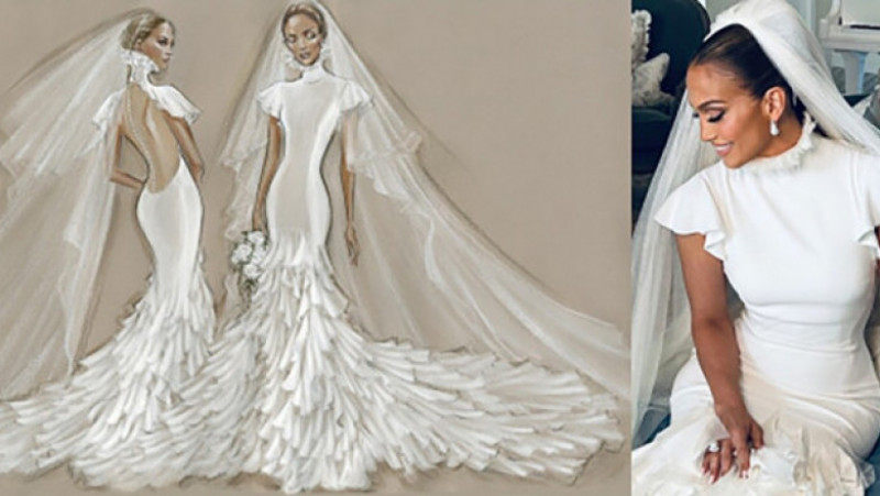 Jennifer Lopez a dezvăluit cum au arătat cele trei rochii de mireasă de la nunta cu Ben Affleck . FOTO: Profimedia Images