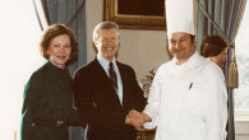 Roland Mesnier alături de cuplul prezidențial Carter. Foto: Profimedia Images | Poza 2 din 5