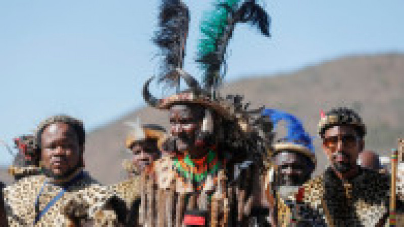 Încoronarea noului rege Zulu este celebrată cu ceremonii și dansuri exotice Foto: Profimedia Images | Poza 5 din 35