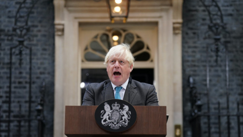 Boris Johnson a ținut ultimul discurs în calitate de prim-ministru, marți, înainte ca mandatul să fie preluat de Liz Truss. Foto: Profimedia Images