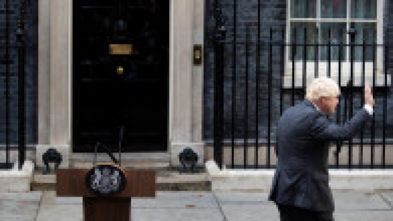 Boris Johnson a ținut ultimul discurs în calitate de prim-ministru, marți, înainte ca mandatul să fie preluat de Liz Truss. Foto: Profimedia Images | Poza 20 din 23