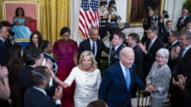 Michelle şi Barack Obama au asistat la dezvelirea portretelor lor oficiale. Foto: Profimedia Images | Poza 3 din 12