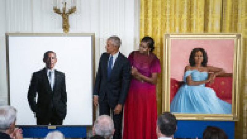 Michelle şi Barack Obama au asistat la dezvelirea portretelor lor oficiale. Foto: Profimedia Images | Poza 7 din 12