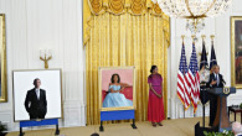 Michelle şi Barack Obama au asistat la dezvelirea portretelor lor oficiale. Foto: Profimedia Images | Poza 8 din 12