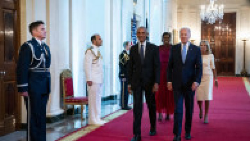 Michelle şi Barack Obama au asistat la dezvelirea portretelor lor oficiale. Foto: Profimedia Images | Poza 6 din 12