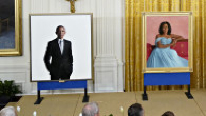 Michelle şi Barack Obama au asistat la dezvelirea portretelor lor oficiale. Foto: Profimedia Images | Poza 11 din 12
