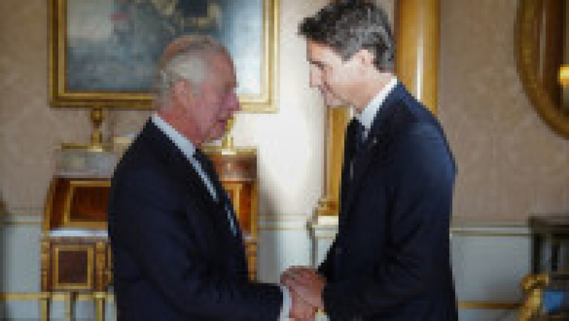 Regele Charles s-a întâlnit cu prim-ministrul guvernului Canadei, Justin Trudeau. Foto: Profimedia Images | Poza 2 din 5