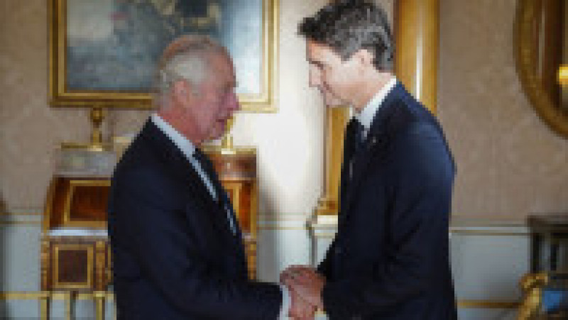 Regele Charles s-a întâlnit cu prim-ministrul guvernului Canadei, Justin Trudeau. Foto: Profimedia Images | Poza 2 din 5