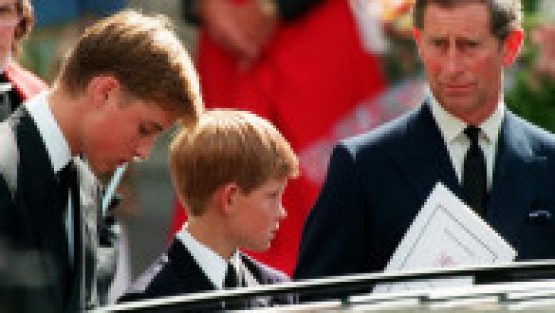 William și Harry, la înmormântarea Prințesei Diana. Foto: Profimedia | Poza 11 din 13