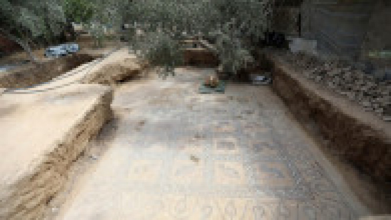Un fermier palestinian a descoperit un mozaic bizantin în timp ce încerca să planteze un măslin. Foto: Profimedia | Poza 17 din 17
