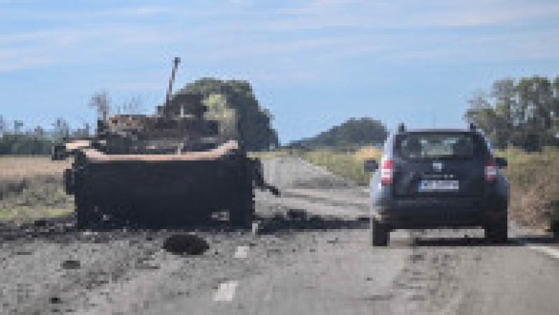 Transportor blindat distrus, lângă Balaklia, 10 septembrie 2022 Foto: Profimedia Images | Poza 7 din 10