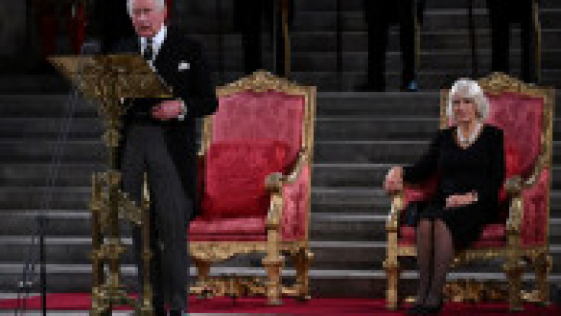 Regele Charles al III-lea susține în Parlament primul discurs ca monarh. FOTO: Profimedia Images | Poza 69 din 81
