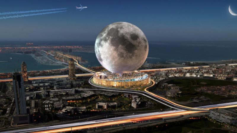 O serie de hoteluri gigantice care vor arăta precum Luna urmează să fie construite în următorii ani în mai multe locații de pe glob. FOTO: Facebook Moon World Resorts Inc.