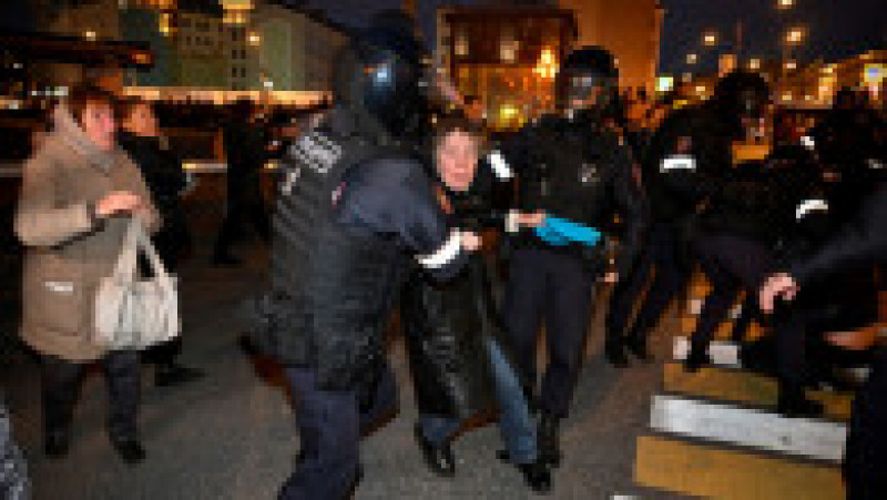Protestatar arestat în Rusia. Foto: Profimedia | Poza 8 din 10