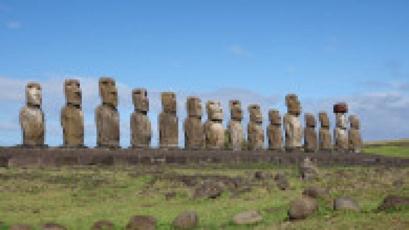Incendiile din Insula Paștelui au produs "daune ireparabile" faimoaselor statui uriașe moai. Sursa foto: Profimedia Images | Poza 7 din 14
