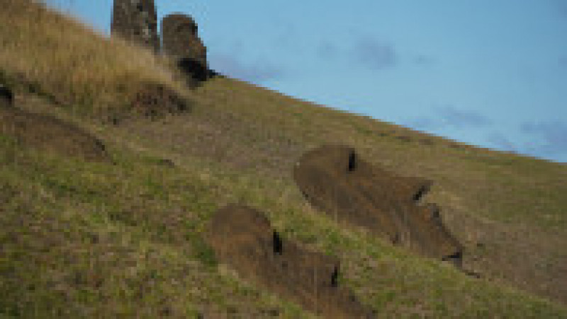Incendiile din Insula Paștelui au produs "daune ireparabile" faimoaselor statui uriașe moai. Sursa foto: Profimedia Images | Poza 8 din 14