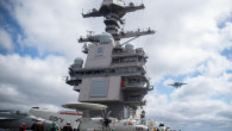 Nava USS Gerald Ford este primul portavion american "nou proiectat" în ultimii 40 de ani. Sursa foto: Profimedia Images | Poza 17 din 36