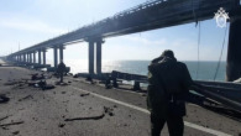Putin a ordonat ca o comisie de anchetă să investigheze ce s-a întâmplat la Podul Crimeea Foto: Profimedia Images | Poza 15 din 18