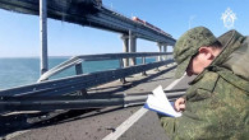 Circulația pe Podul Crimeea este suspendată în urma avariilor suferite Foto: Profimedia Images | Poza 41 din 44