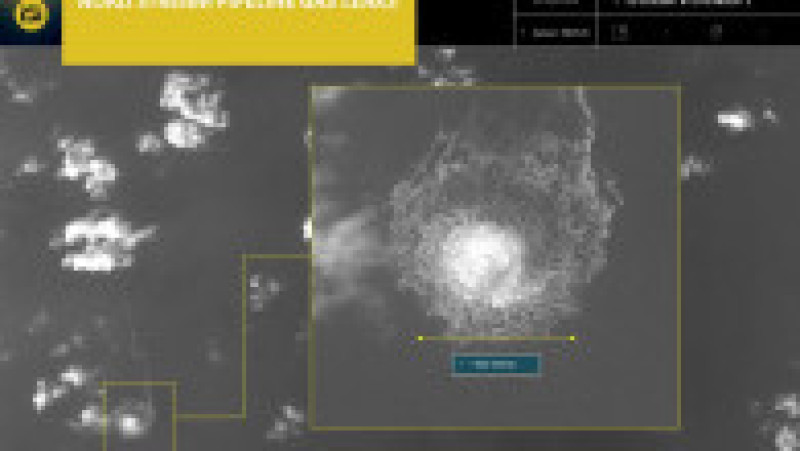 Scurgerile de gaz din conductele Nord Stream, fotografiate din satelit. Foto: Profimedia | Poza 4 din 9