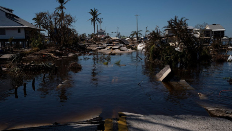 Florida este de nerecunoscut după uraganul Ian, clădirile de referință nu mai sunt. FOTO: Profimedia Images